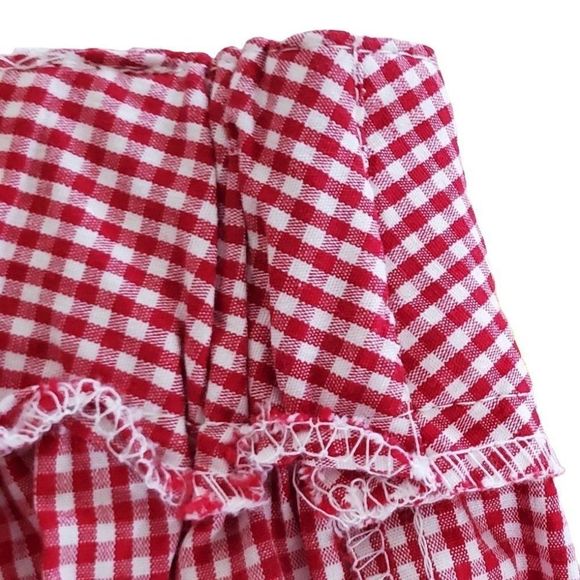 Vintage Capris Size XX Pants Red White Check Plus 2X 3X - Picture 8 of 9